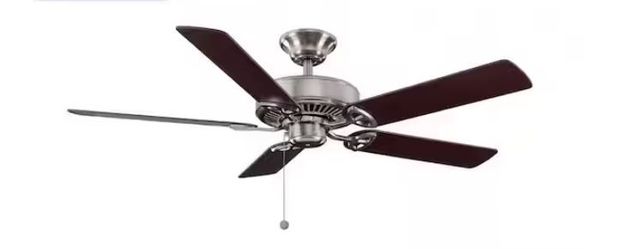Hampton Bay Farmington 52 in. Indoor Brushed Nickel Ceiling Fan