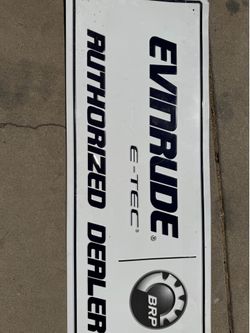 Evinrude  Authorized dealer shop  sign