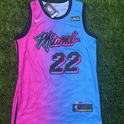 NEW Miami Heat Jimmy Butler Jersey. Vice City City Edition 2020 Pink & Blue Exclusive Jersey