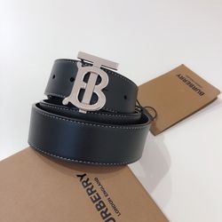 Burberry Men’s Black TB Belt With Box New Brand Birthday Gift 