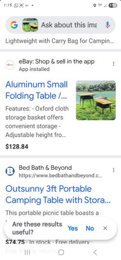 Outsunny Portable Camping Table 