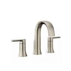 Moen TS6925BN Doux Brushed Nickel Two-Handle High Arc Bathroom Faucet