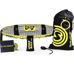 Spikeball Pro Kit (Tournament Edition) - Includes Upgraded Stronger Playing Net, New Balls Designed to Add Spin, Portable Ball Pump Gauge, Backpack - 