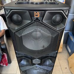 MR DJ VEGAS Double 15" Bluetooth Speaker Professional Dual 15” 3-Way Full-Range Powered/Active DJ PA Multipurpose Live Sound Bluetooth Loudspeaker