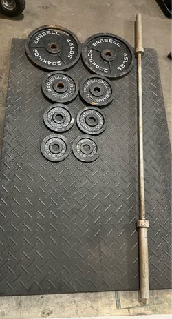 Olympic Weights with Olympic Weight Bar 7ft