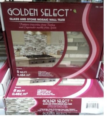 Golden Select Glass and Stone mosaic wall tile