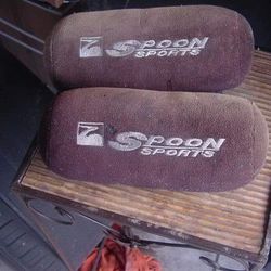 Very Rare Oldschool Honda Acura Spoon sports Headrest Pillows 
