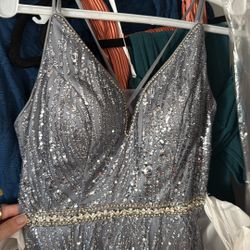 Grey Prom Dress 