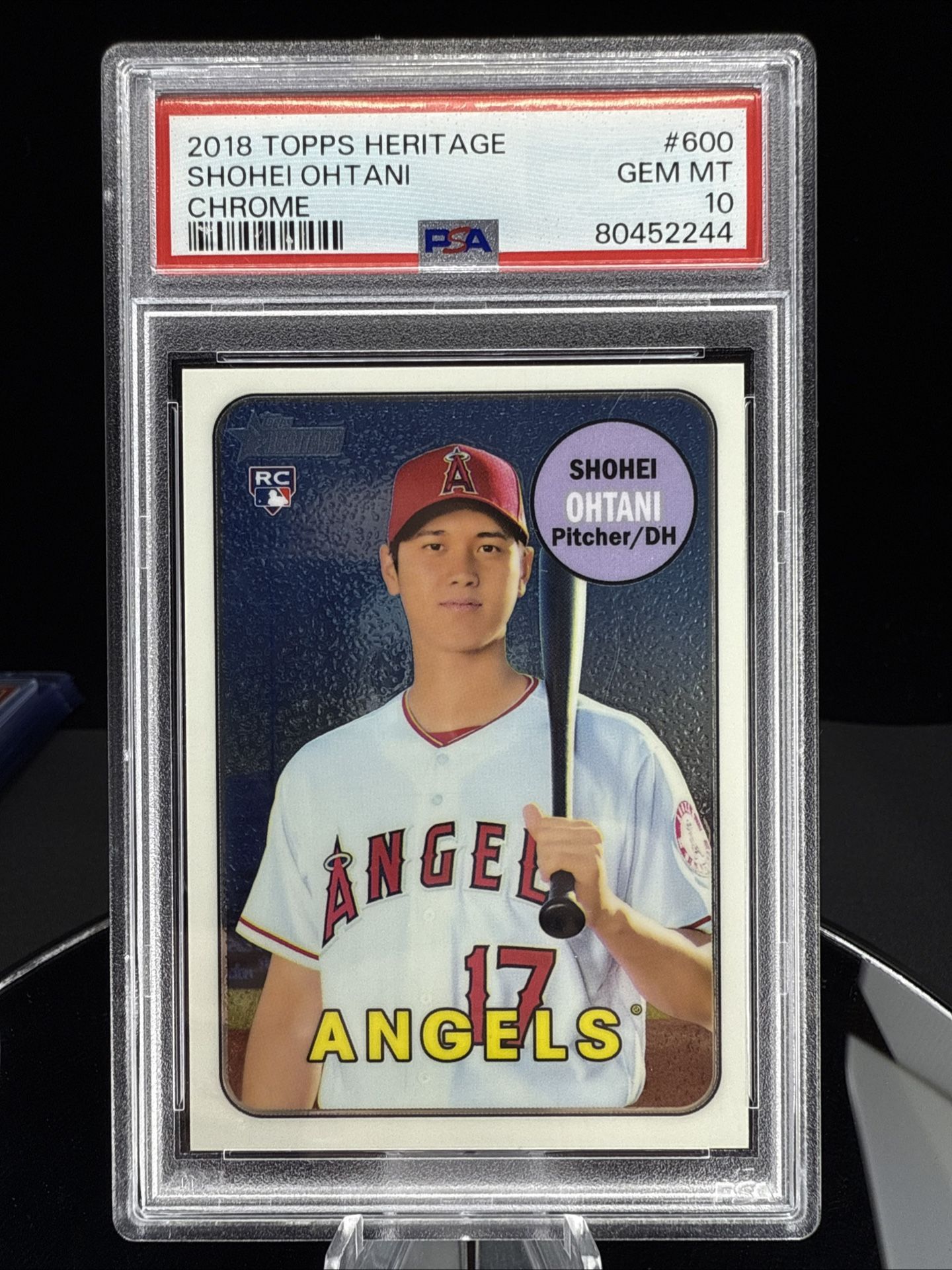 2018 Shohei Ohtani RC * 2018 Topps Heritage Chrome /999 PSA 10