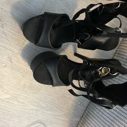 Pleasure Black Platform High Heals Size 7 