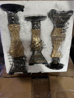Set Of Three Candle Holders Brand New