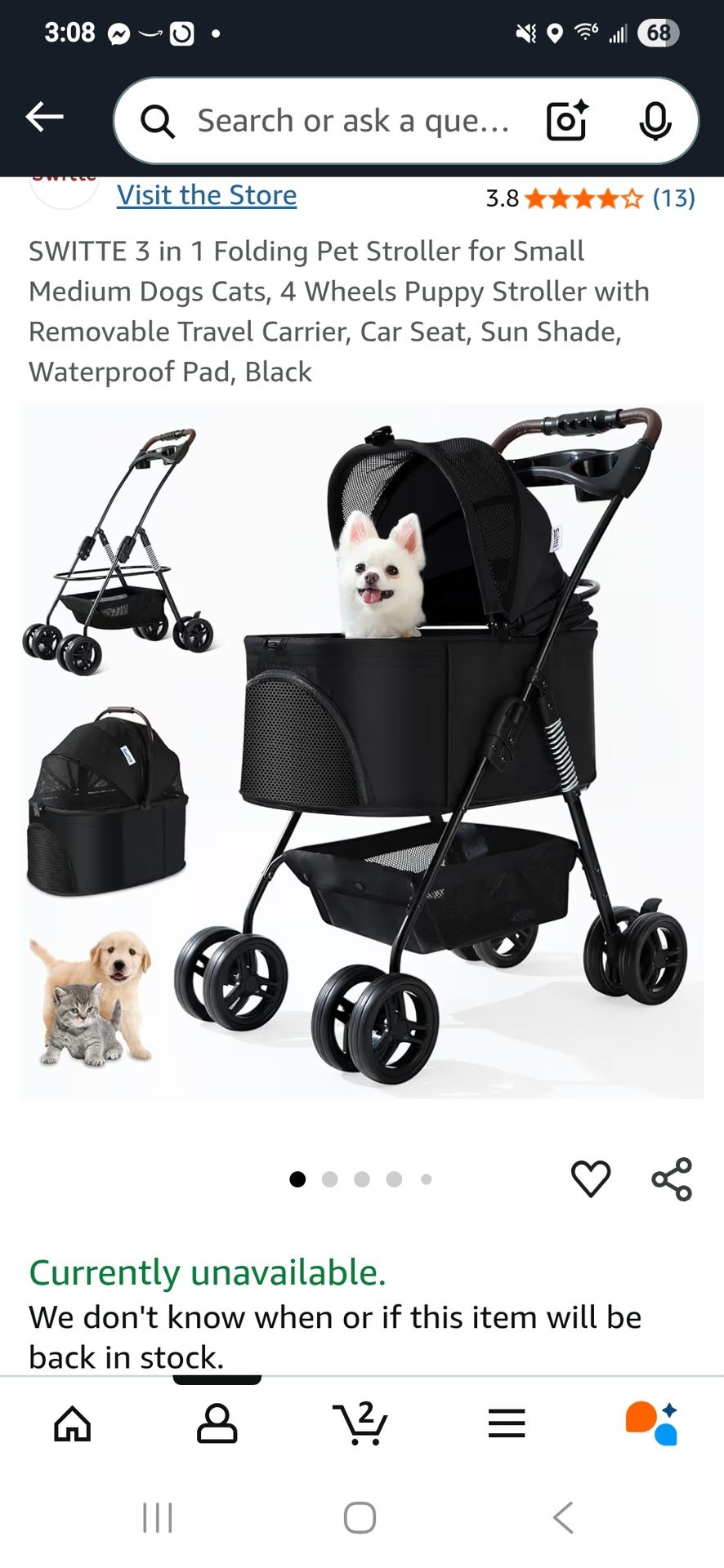 Dog Stroller And Carrier