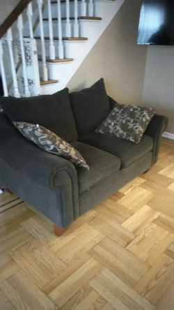 Comfy little loveseat brown