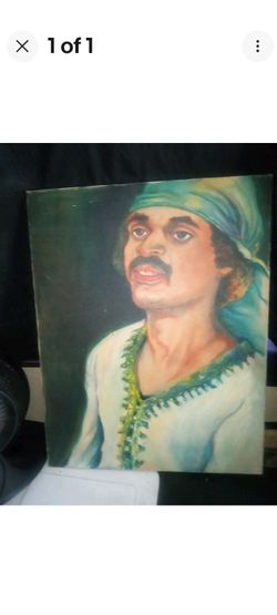 Carlos Santana oil painting