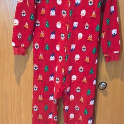 Macy's Christmas Fleece Onesie Pajamas 