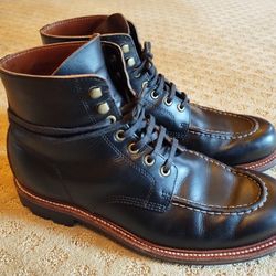 Grant Stone Black CXL Leather Brass Boots 11.5E