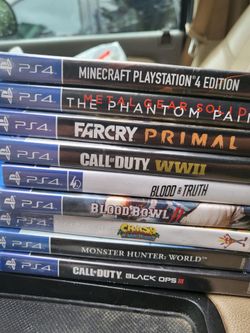 9 Playstation 4 Games All in Great condition. Titles are in the description and pictures.