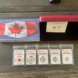 2015 Canada Maple leaf 5 coin fractional set.
