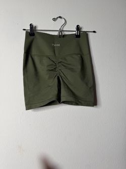 PAVOI Olive Green Seamless Biker Shorts