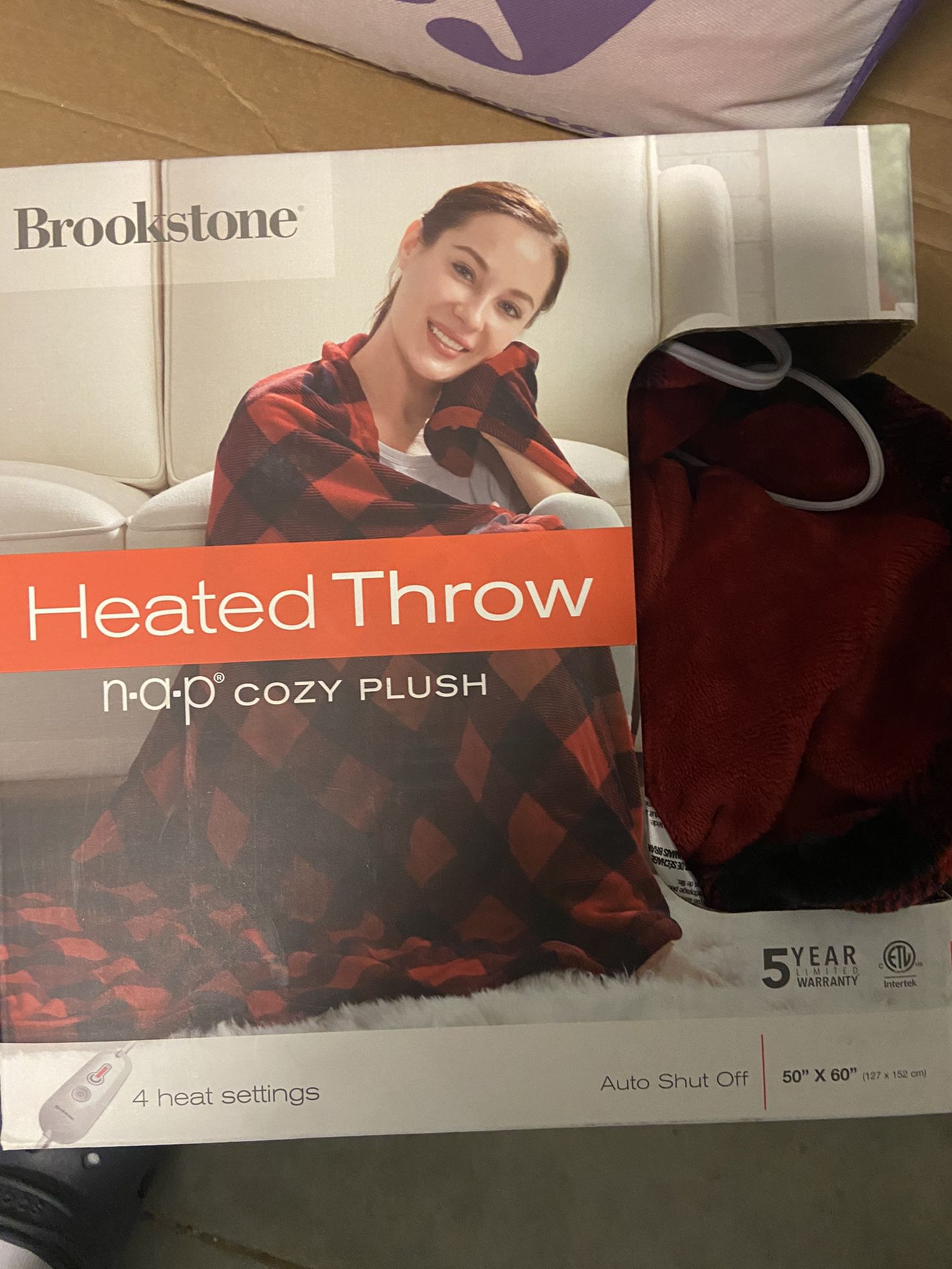 Brookstone Heated Throw Blanket