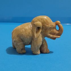 Vintage Soapstone Carved Elephant Figurine/ Sculpture - China - Collectable.