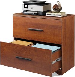 DEVAISE 2 Drawer Wood Lateral File Cabinet with Anti-tilt Mechanism, Storage Filing Cabinet for Home