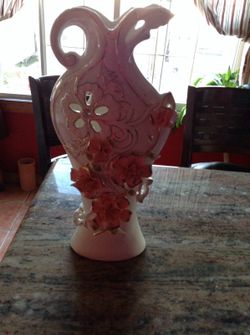 White vintage vase