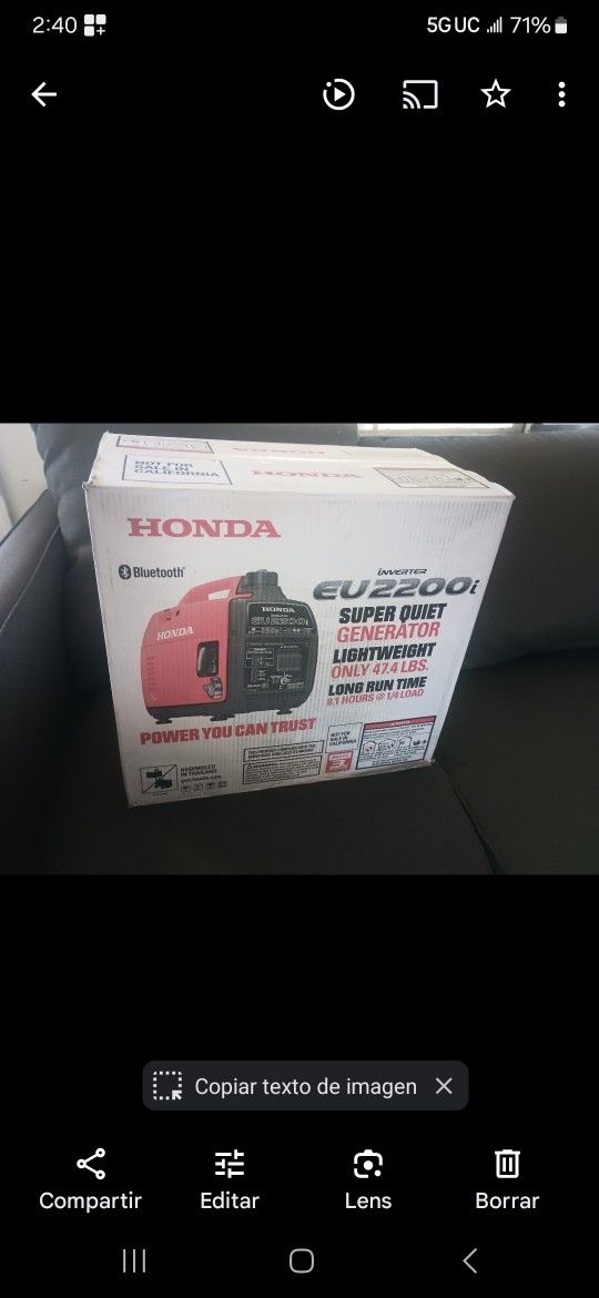 Honda Eu2200i Generador 