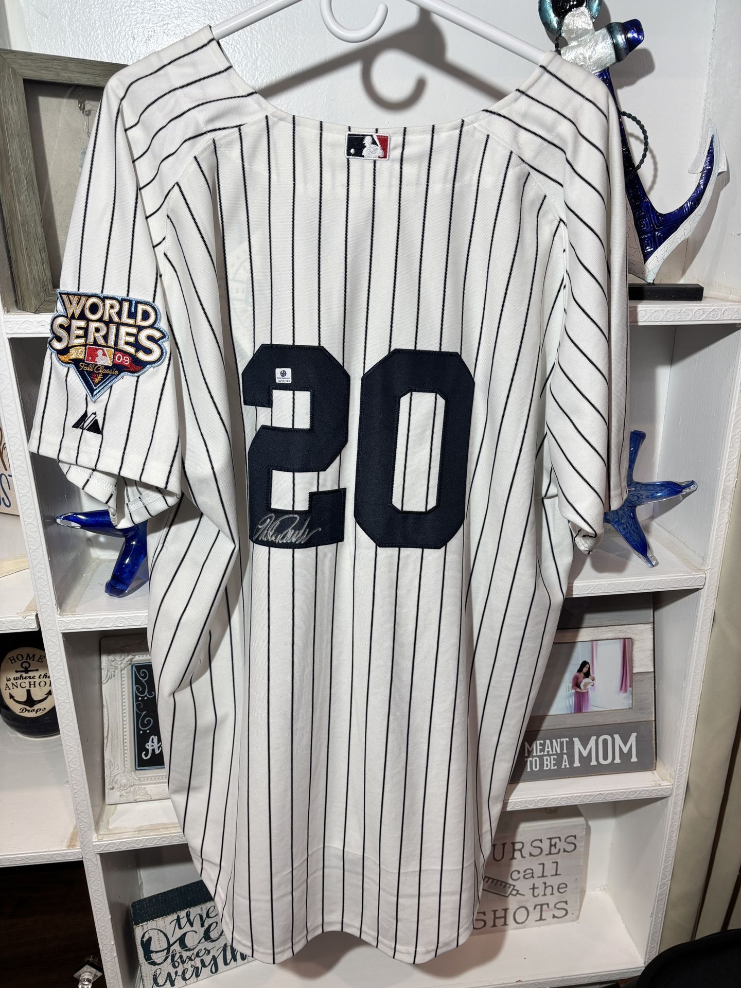 Jorge Posada Signed 2009 WS Jersey With COA