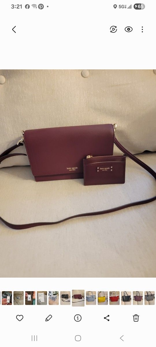 Kate Spade Burgundy Crossbody 