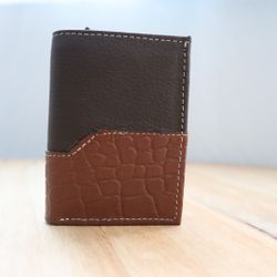 Men’s Full Grain Leather Wallet Trifold 