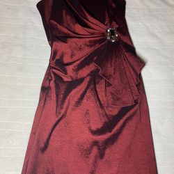 Cute red strapless dress