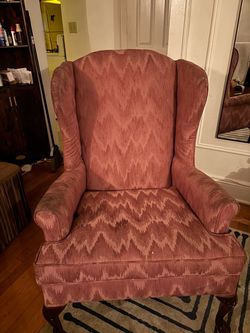Fuschia Wingback Armchair
