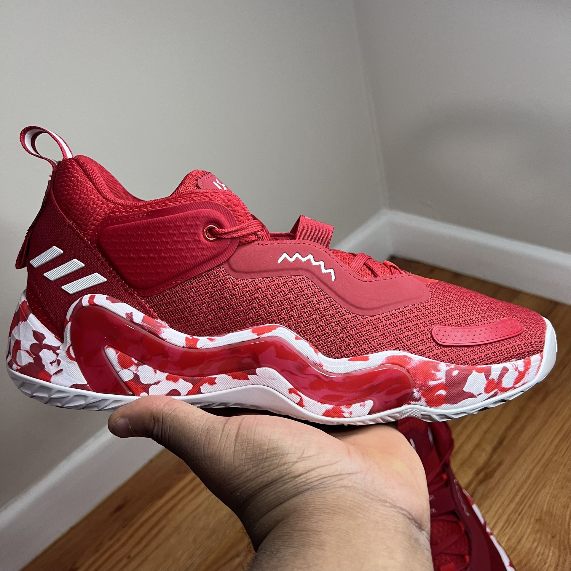 Adidas D.O.N. Issue #3 Paint Smudge Team Power Red