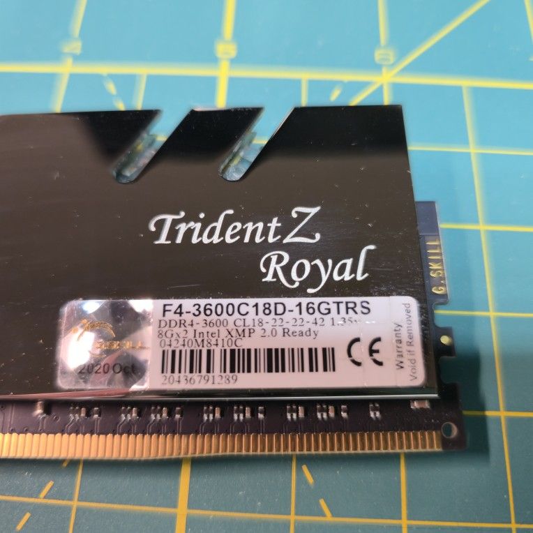 💎 G.SKILL Trident Z Royal 32GB (4x8GB) DDR4-3600MHz RGB RAM