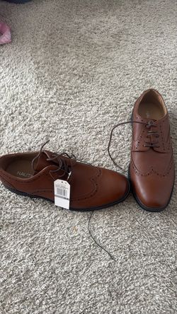 Nautica Brown Wingtip Oxford Dress Shoes