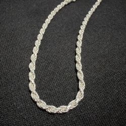 7.5” Rope Bracelet 925 Italy