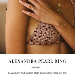 Available July 1st I Can Ship - FYN & FIA ALEXANDRA PEARL RING