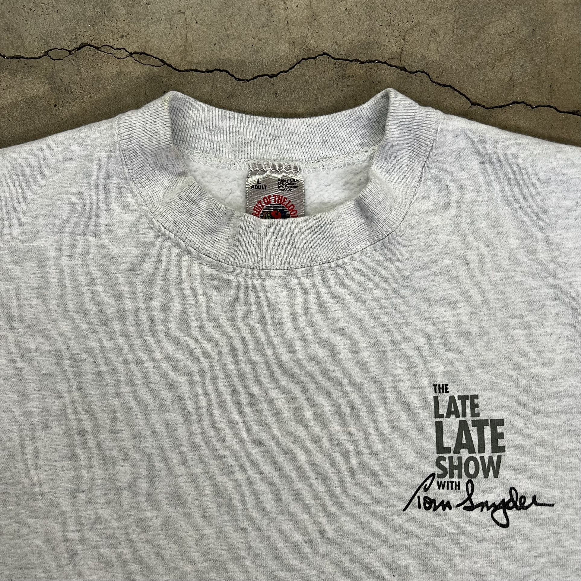 Vintage 90’s The Late Late Show with Tom Snyder 🇺🇸 Crewneck Sweater L