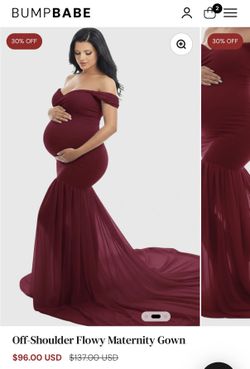 Burgundy Maternity Dress