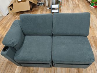 Grey Fabric Sofa with Storage Brand  new in box