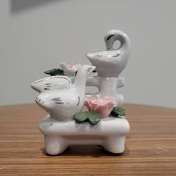 Vintage CWII TM Swans on Bench