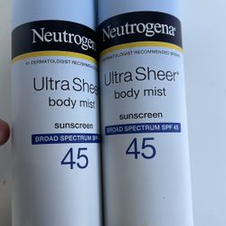 2 Neutrogena Ultra Sheer Sunscreen Spf 45