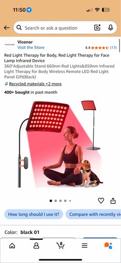 Viconor Red Light Therapy Lamp with Adjustable Stand