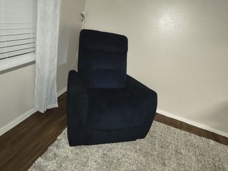 Navy Blue Fabric Recliner Chair no shipping only pick up