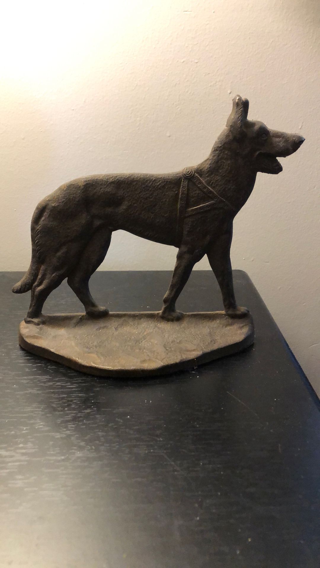 2 German Shepard Vintage Iron Door Stop