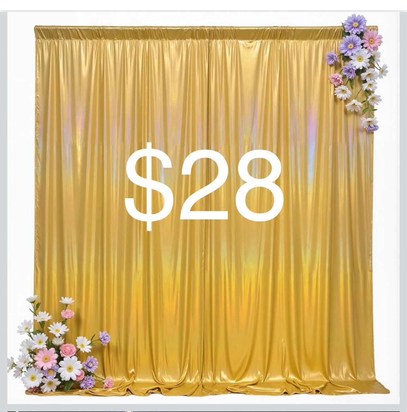 10x10ft Glitter Sequin Gold Backdrop Curtains Photo Backdrop Curtain Fabric Gold Shimmer Drapes Backdrop Bridal Baby Shower Wedding Birthday Party Pho