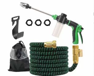 Pressure Washer,High Pressure Water Gun and 50ft water hose with 360° Rotating for Three Spray Mode