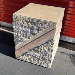 STONE  PEDESTAL/ DECORATIVE  BASE