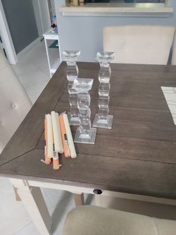 Heavy Crystal Candle Holders